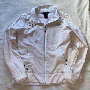 White North Face Hard Shell Coat